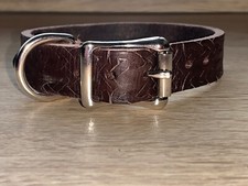 Brown Dog Collar Celtic Real Leather Hand Made Great Value 20mm 7/8 Size G8