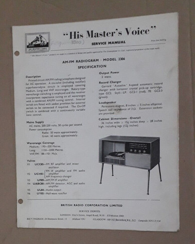 His master voice - master's, model