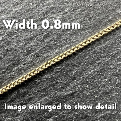 9ct gold curb chain - gold, necklace