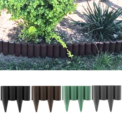 Lawn palisade edging - lawn, wood
