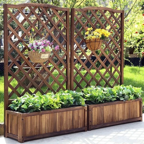 Raised wooden garden bed - wooden,