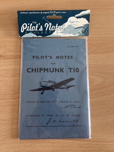 Pilot notes for - pilot's, chipmunk