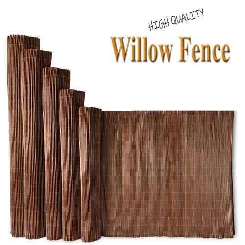 Natural willow cane fence - natural,