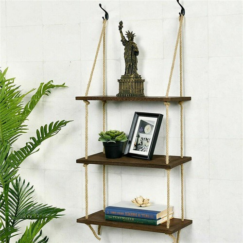 Tier hanging rope shelves - hanging,