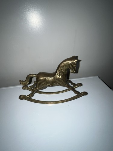 Vintage brass rocking - brass,
