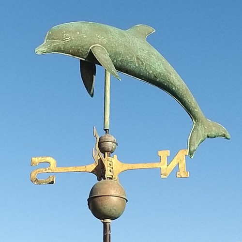 Large copper dolphin - large,