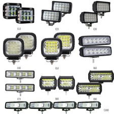 2x LED work lights offroad headlights 12V/24V tractor truck excavator