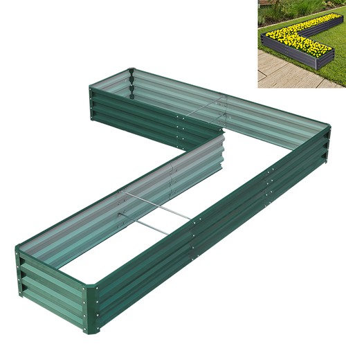 Galvanised raised garden bed - galvanised,