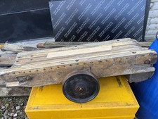 Vintage mill pipe truck wooden trolley old industrial cart coffee table salvage