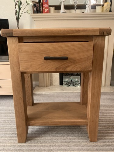 Oak telephone hallway console