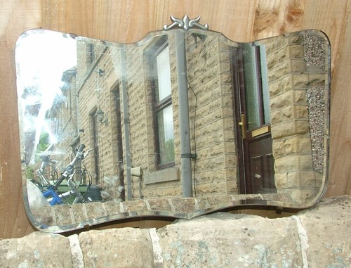 Antique art deco bevelled edge - bevelled,
