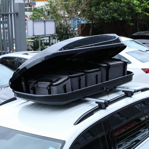 Gloss black roof box - black,