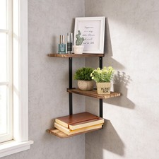 Rustic wood corner - wood, shelf