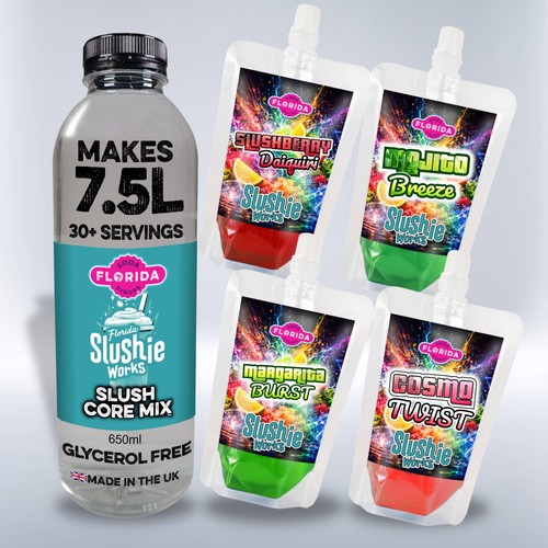 Slush syrup mocktail mixed - syrup, mocktail,