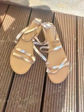 Asos Gold Leather Sandals Size