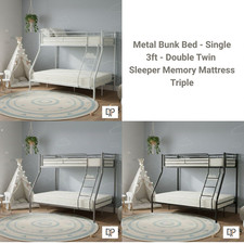 Metal Bunk Bed - Single 3ft -