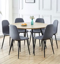 Dining Set, Large Round Oak