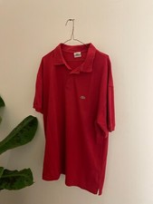 Vintage red regular fit lacoste sport men's polo shirt size XL| SKU 1526