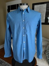 Margaret Howell MHL Men's Sz. M Blue L/S Cotton Button-up Shirt Portugal
