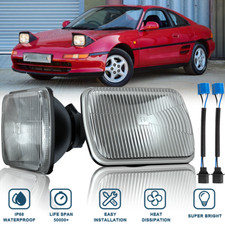 For 1986-1995 Toyota MR2 7" Square Headlight Sealed Beam Glass Housing H6054