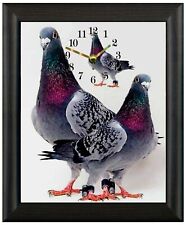 Racing pigeon clock wall or