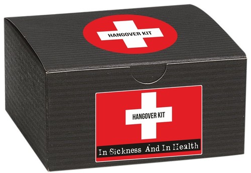 Hangover kit stickers wedding - hangover,