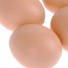 Plastic Chicken Egg Replicas for Hen Encouragement and DIY Easter Decorations