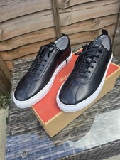 Grenson Sneaker 1 Size 11 Black Leather Lace Up Shoes New In Original Box