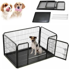 Pet Dog Play Pen Puppy Rabbit Foldable Playpen Indoor/Outdoor Enclosure Run Cage