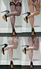 NYLONZ Fully Fashioned 'Style' CUBAN HEEL Stockings - All Colours / All Sizes