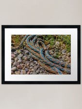 Old Rope on the beach Framed