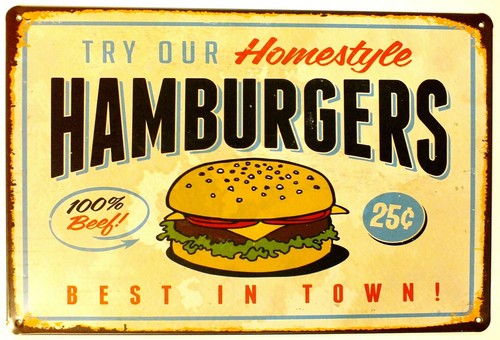 Try our hamburgers american - try,