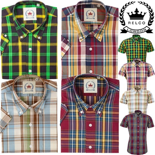 Relco mens cotton check - cotton, short