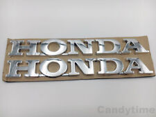 Silver 3D Fuel Tank  Decal Rear Box For Honda Badge ABS Sticker Motorcycle UK.
