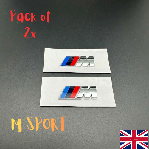 Bmw sport emblem chrome - 2x, m