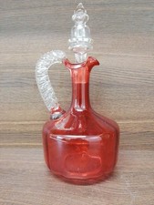 Cranberry Glass Decanter 