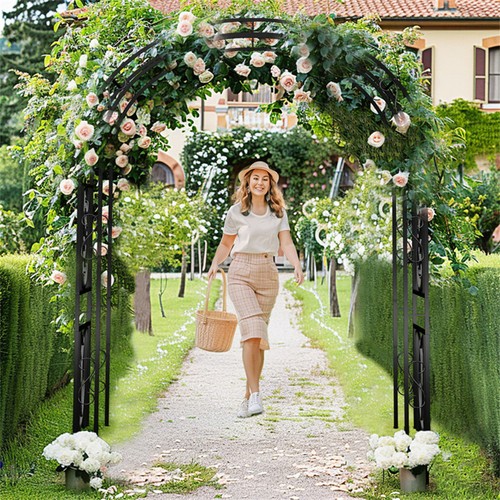 Metal garden arch arbour - xl,