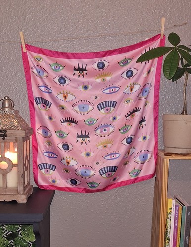 Pink evil third eye scarf - pink,