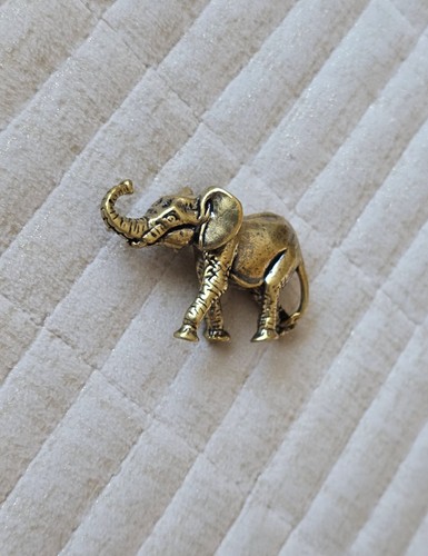 Gold elephant figurine mini - gold,