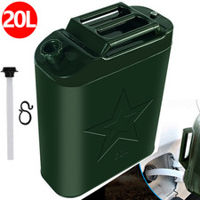 20L Metal Jerry Can Green Car Storage Fuel Petrol Diesel Container w/Flexi Spout