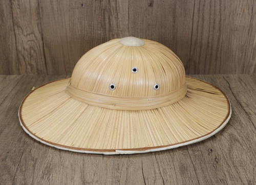 Vintage straw pith helmet - vintage,