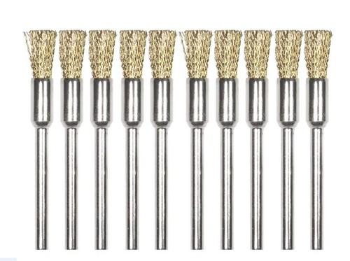 Brass wire wheel brush - 10,