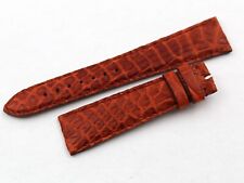 Crocodile Leather Strap 20/16mm Brown Burnt Excellent Quality Replacement Parts