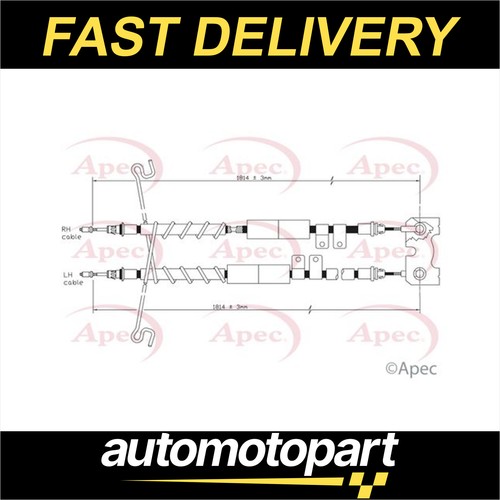 Apec handbrake cable rear left - rear,
