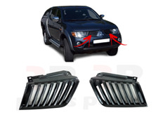 FOR MITSUBISHI L200 05-10 NEW FRONT BUMPER CENTER GRILLE FOR PAINTING PAIR SET
