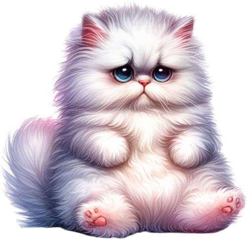 Funny grumpy kitten - grumpy,