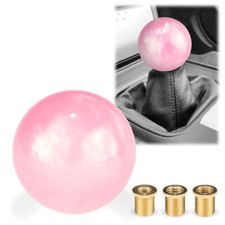 Marble Style Round Ball Shift Knob Universal Gear Shifter Head with 3 Adapters