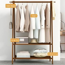 Folding Bamboo Clothes Rail