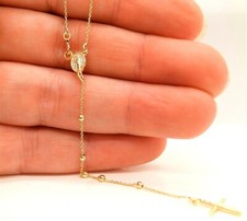9ct gold rosary necklace  9