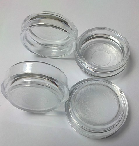Clear plastic castor cups - 8,